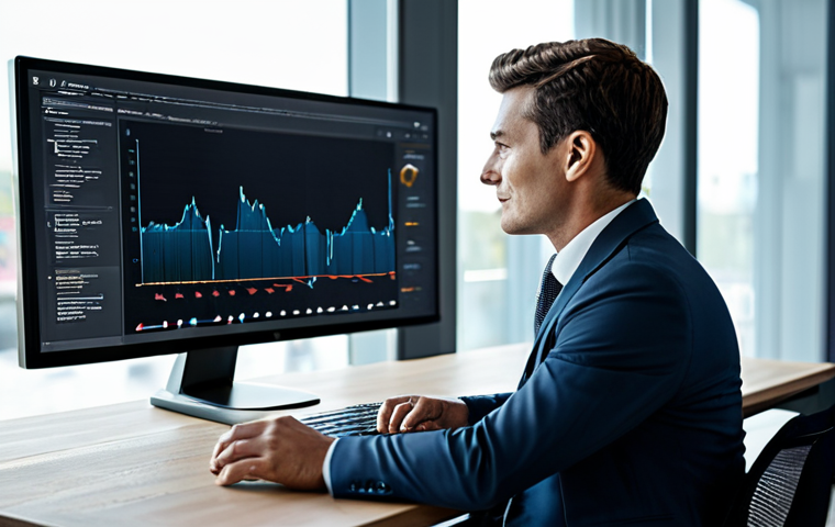 A professional businessperson in a modest business suit, sitting comfortably at a modern desk, subtly interacting with a computer screen. The screen displays an abstract, flowing data interface that visually represents real-time emotional analysis, suggesting deep AI understanding of user sentiment. The setting is a well-lit, contemporary office environment. fully clothed, appropriate attire, safe for work, professional, perfect anatomy, correct proportions, natural pose, well-formed hands, proper finger count, high quality, realistic photography.