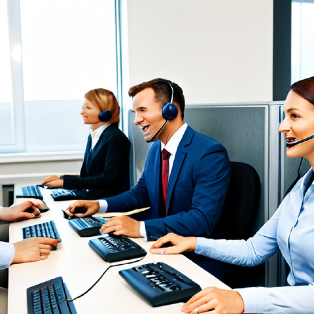 Customer Service Analysis** "A professional call center environment, fully clothed representative assisting a customer, analyzing voice tone for sentiment, appropriate attire, safe for work, perfect anatomy, natural pose, well-lit, modern technology, professional setting, family-friendly." **
