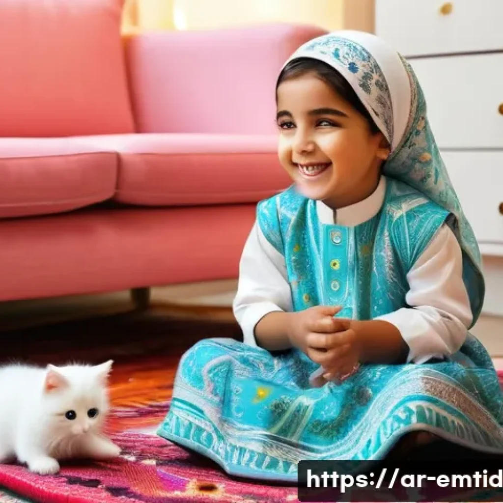 감정인식 AI의 데이터 품질 평가 - **Prompt:** A young Arab girl, around 7 years old, wearing a colorful, modest hijab and a bright, pa...