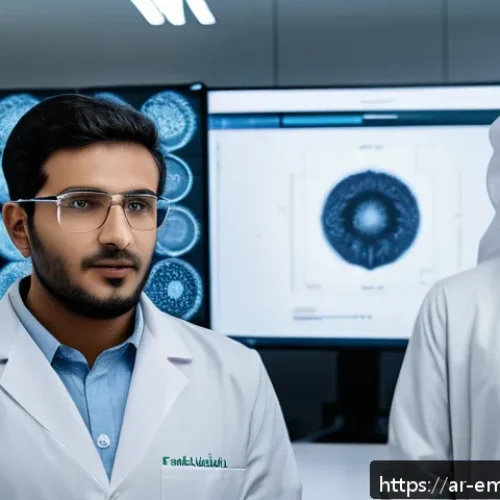 감정인식 AI 기술의 연구 및 발전 방향 - A high-tech laboratory setting in a modern Middle Eastern research institute, showcasing diverse Ara...