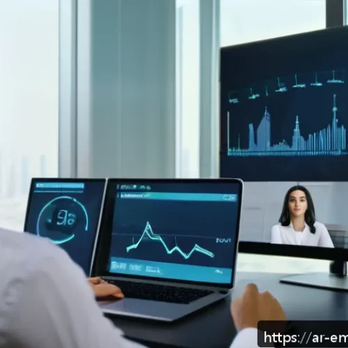 감정인식 AI와 사회적 상호작용의 변화 - A modern Middle Eastern office setting showing a diverse group of professional Arab men and women we...